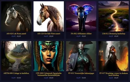Screenshot Fantasy-Art.nl